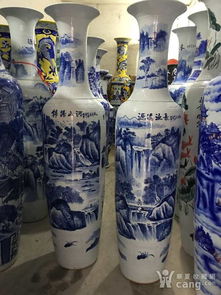 青花瓷大花瓶 景德镇陶瓷厂批发礼品大花瓶