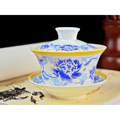 江西景德镇景德镇珐琅彩陶瓷盖碗 订做陶瓷图案盖碗 景德镇厂家价格 中国供应商