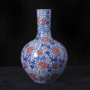 景德镇纯手绘青花瓷花瓶 传统工艺与家居美学的完美融合