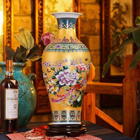 景德镇陶瓷器台面花瓶摆件 仿古珐琅彩工艺品家居饰品图片大全 邮乐官方网站