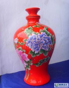 景德镇特色陶瓷 三斤装酒瓶~红瓷 ~青花瓷必备_礼品、工艺品、饰品_世界工厂网中国产品信息库